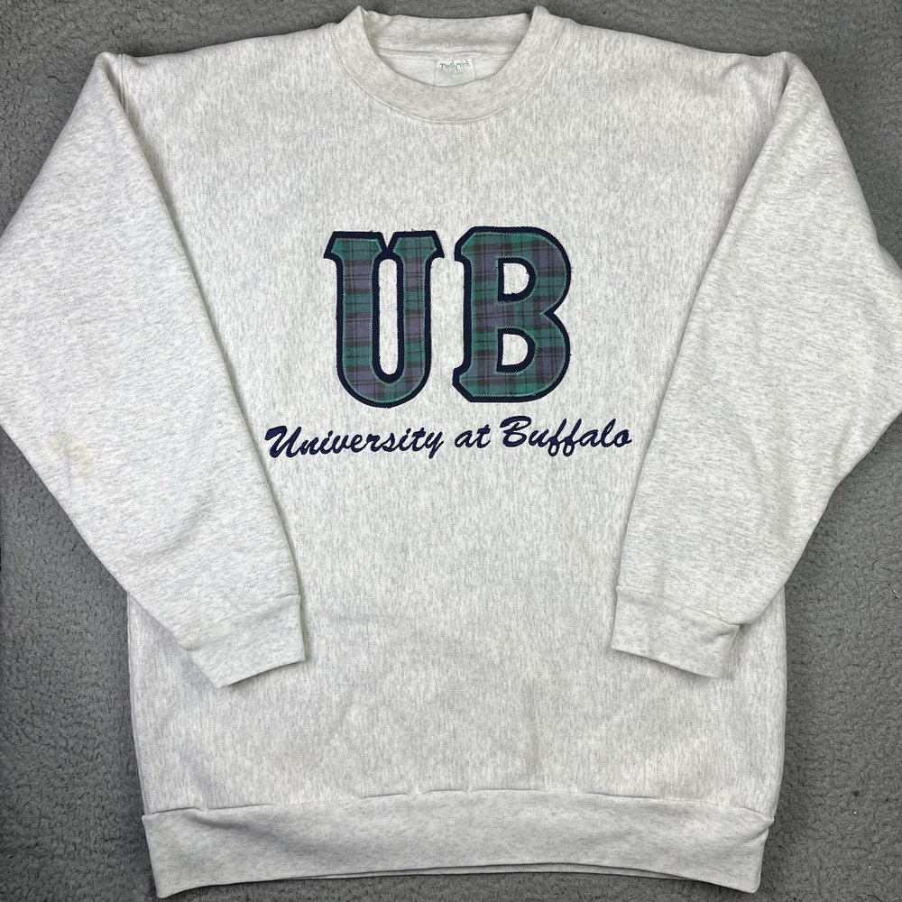 Vintage University at Buffalo Crewneck Gray College‎ Sweatshirt Turtle Creek USA